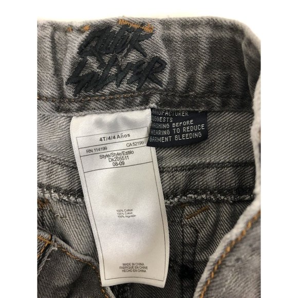 Quicksilver Girls Toddler Jeans Pants 4T Black Charcoal Stonewash Skinny Leg - Picture 7 of 12